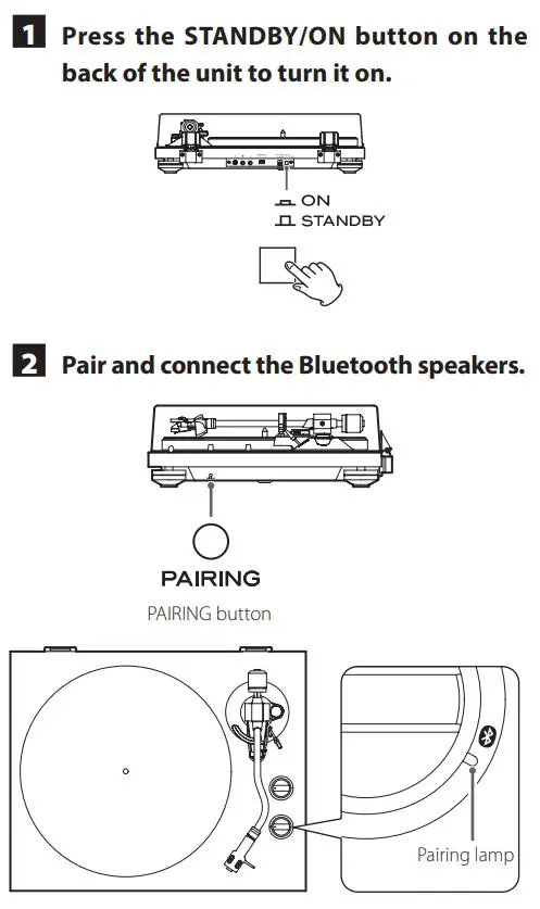 TEAC TN-400BT-SE Manual Belt Drive Turntable Owner's Manual - Listening with Bluetooth® speakers