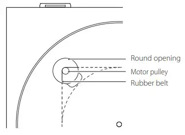 TEAC TN-400BT-SE Manual Belt Drive Turntable Owner's Manual - Loop the belt around the motor pulley