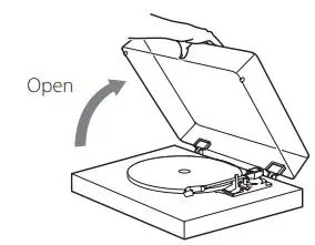 TEAC TN-400BT-SE Manual Belt Drive Turntable Owner's Manual - Opening and closing the dust cover