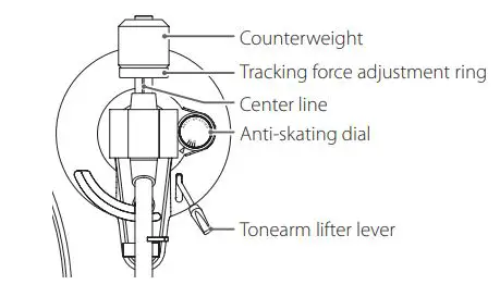 TEAC TN-400BT-SE Manual Belt Drive Turntable Owner's Manual - Set the anti-skating dial to zero