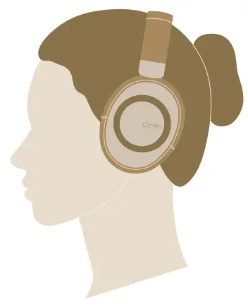 cleer 242ALPHAMB Alpha Wireless Active Noise Cancelling - Correct wearing position