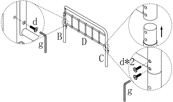 Unbranded BR Bronze Metal Frame Twin Platform Bed C1
