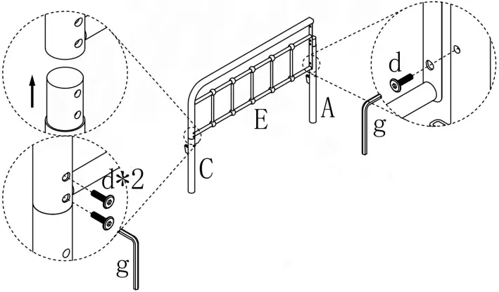 Unbranded BR Bronze Metal Frame Twin Platform Bed C2