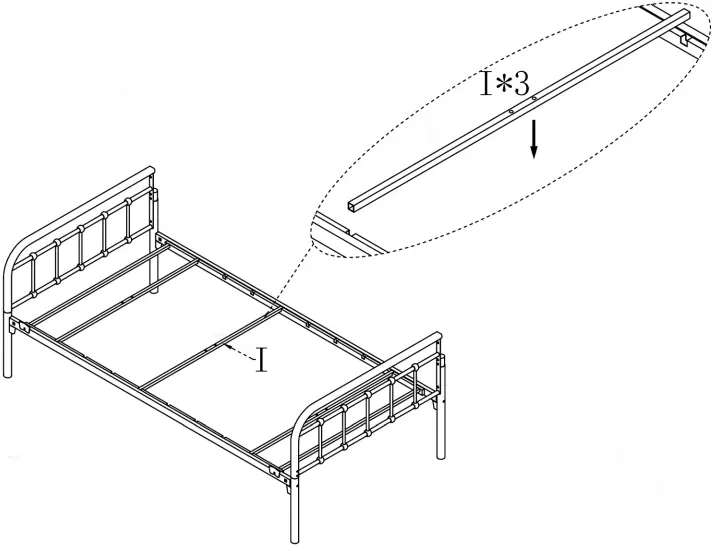 Unbranded BR Bronze Metal Frame Twin Platform Bed C5