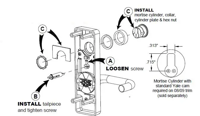 DETEX 14D Advantex Outside Lever Trim fig (2)