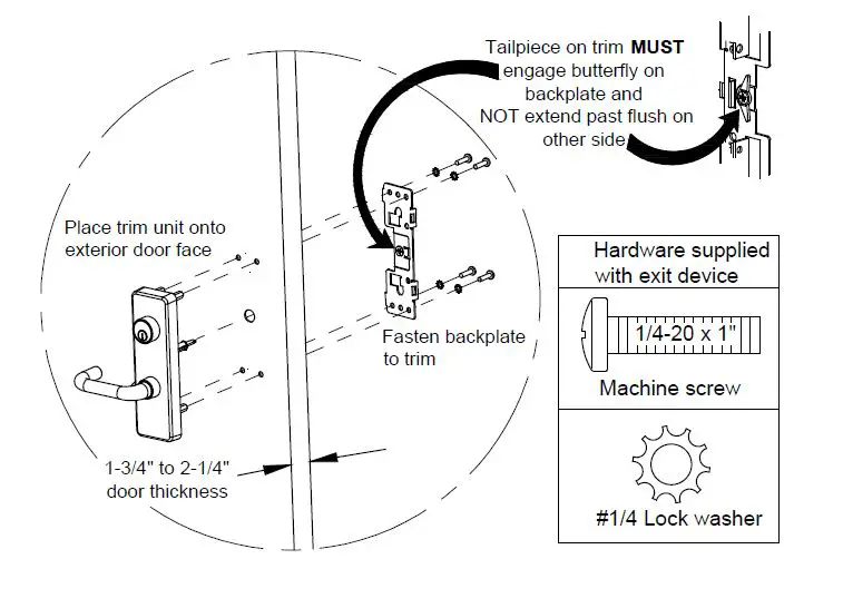 DETEX 14D Advantex Outside Lever Trim fig (4)