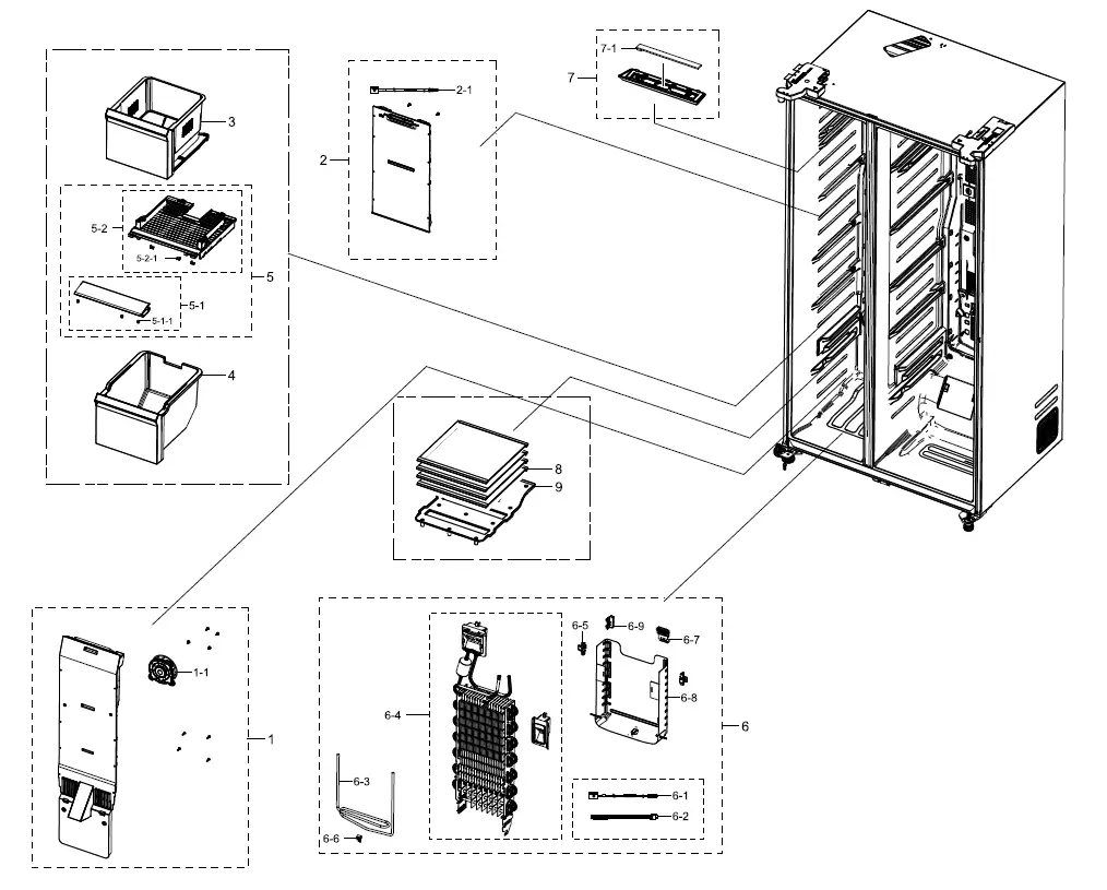 SAMSUNG RS68N8241B1 Freezer FIG 1