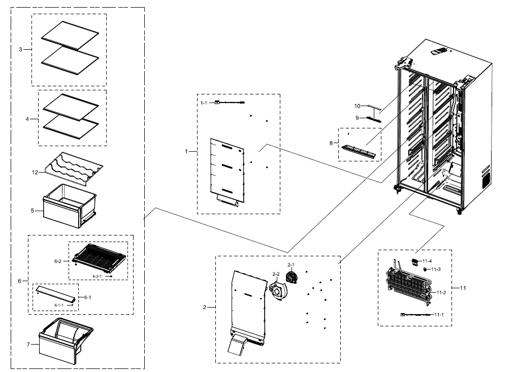 SAMSUNG RS68N8241B1 Freezer FIG 2