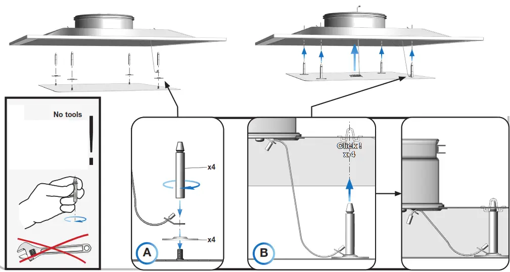 Lindab LKP (-P) Square Air Diffuser - FIG1