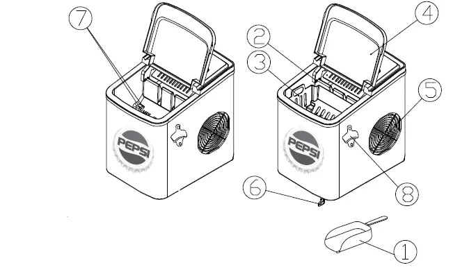pepsi ICE147PEP Ice Maker-1