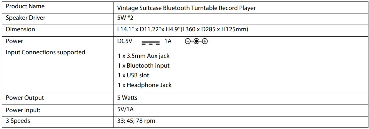 TANLANIN-TE-2021BK-Vintage-Suitcase-Record-Player-fig-14
