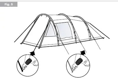 TAMBU Suti TC 4 Person Family Tunnel Tent Navy Blue fig 6