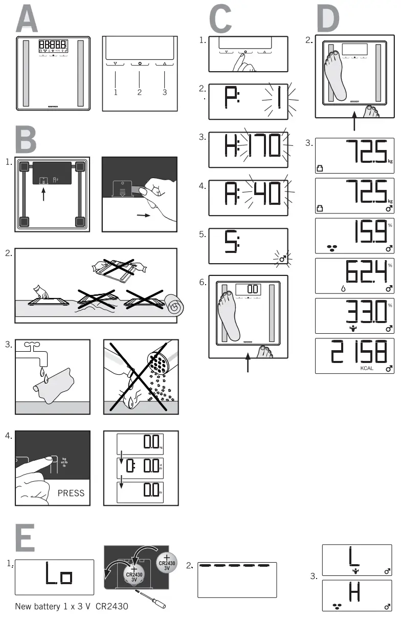 SOEHNLE 63858 Shape Sense Control 200 Electronic Personal Scale - fig