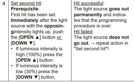 elero Combio-868 LI Built In Radio Receiver for Lighting Systems Instruction Manual - Synchronous programming mode