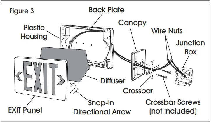 ULINE H-1663 Plastic Exit Sign - FIG 3
