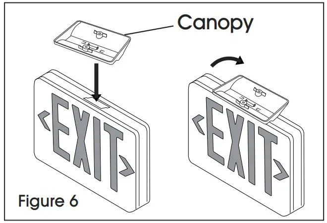 ULINE H-1663 Plastic Exit Sign - FIG 6.