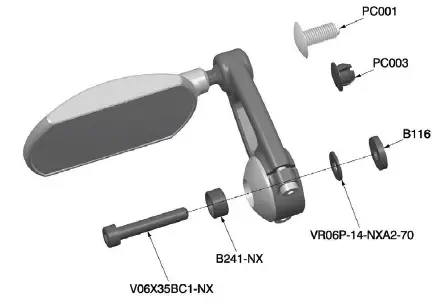 rizoma BS315 Rearview Mirror 1
