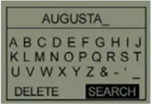 Manual Search interface