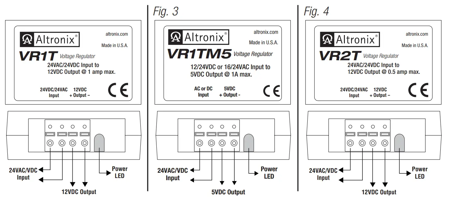 Altronix VR Series Power Conversion Modules - Fig