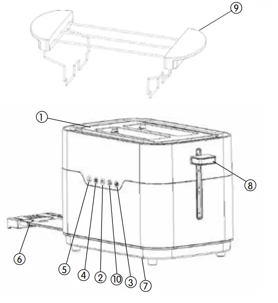 ELVITA CBR3200X Toaster fig 1