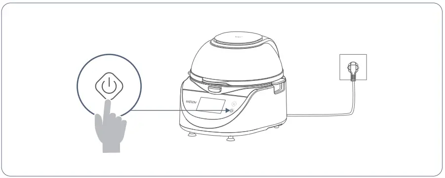 X1S Smart Air Fryer Powering On