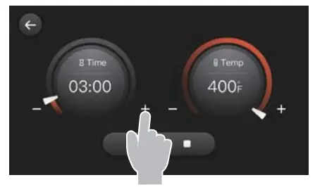 X1S Smart Air Fryer Preheating