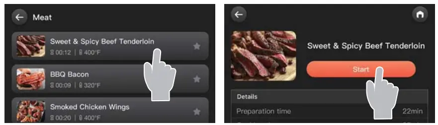 X1S Smart Air Fryer SELECTING PROGRAMS