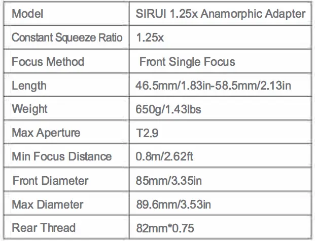 SIRUI SR-PJ125QSG Anamorphic Adapter 03