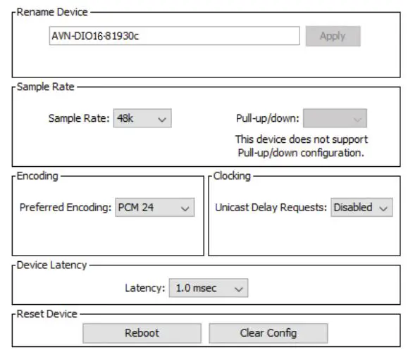 SONIFEX AVN-DIO16 Dante to 4 Analogue XLR Outputs - figure 11