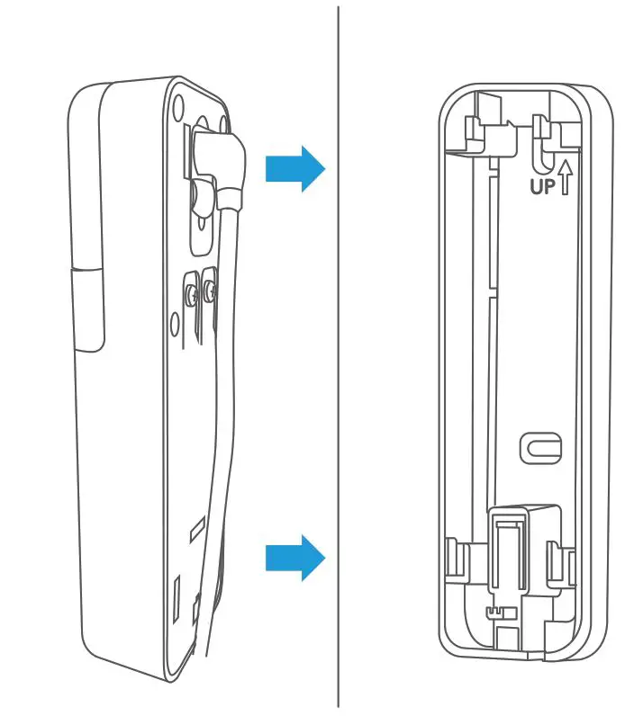 WASSERSTEIN Solar Panel Compatible with Wyze Video Doorbell Pro - Align the holes at the back of the doorbell
