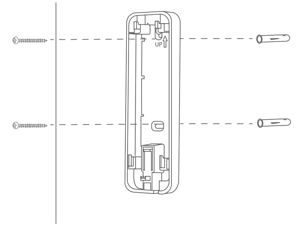 WASSERSTEIN Solar Panel Compatible with Wyze Video Doorbell Pro - Mount the new Wasserstein back plate to the wall using the 2 anchors