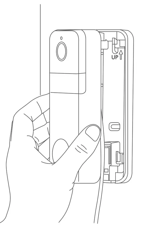 WASSERSTEIN Solar Panel Compatible with Wyze Video Doorbell Pro - Press down firmly on the doorbell until it clicks into place