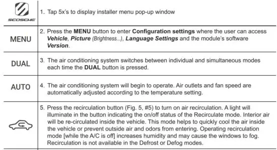 FIG 18 CLIMATE CONVENIENCE CONTROLS