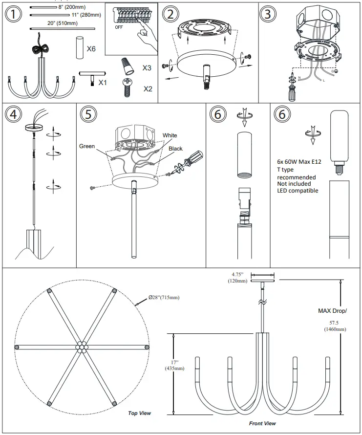 Dainolite WAN 286C Pendant WAND WAN