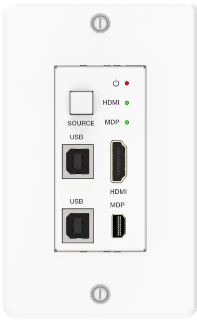 Vigillink VLWP-UHC-TR 18G 2x1 HDMI-USB-C Wall Plate product