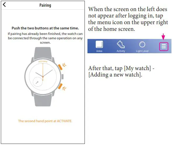 CITIZEN W510 Eco-Drive Riiiver Instruction Manual - Start the dedicated app