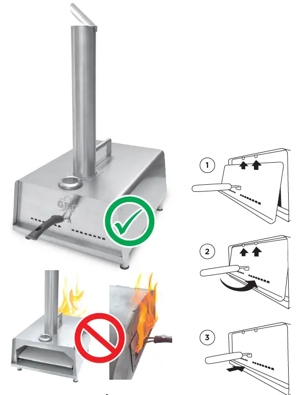 GBG PIZZOVSS13 Deluxe Wood-Fired Stainless Steel Pizza Oven 4