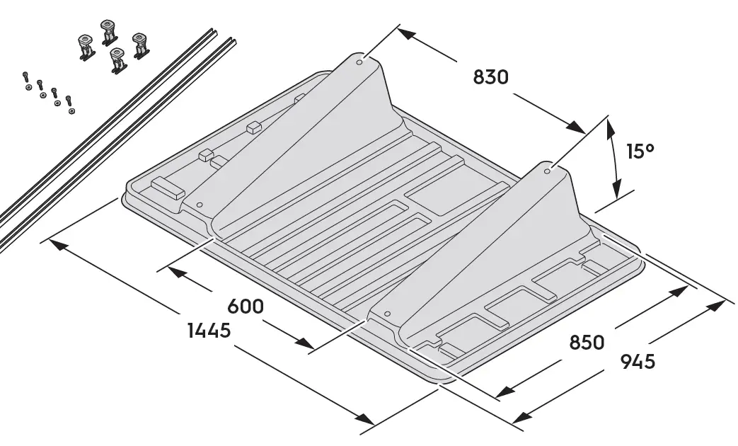 ubbink FRS60 Flat Roof Mounting System 1