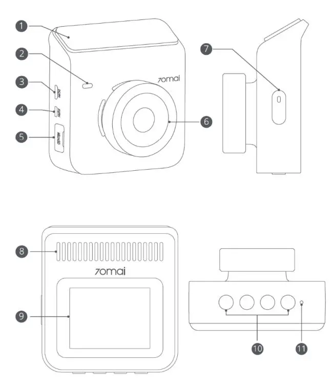 70mai A400-1 Dash Camera User Manual - Product Overview