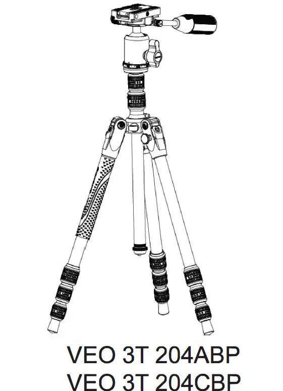 Vanguard Veo 3t 265hcbp Carbon Travel Tripod/monopod With Ball/pan Head User Manual Vanguard Veo 3t 265hcbp Carbon Travel Tripod/monopod With Ball/pan Head User Manual