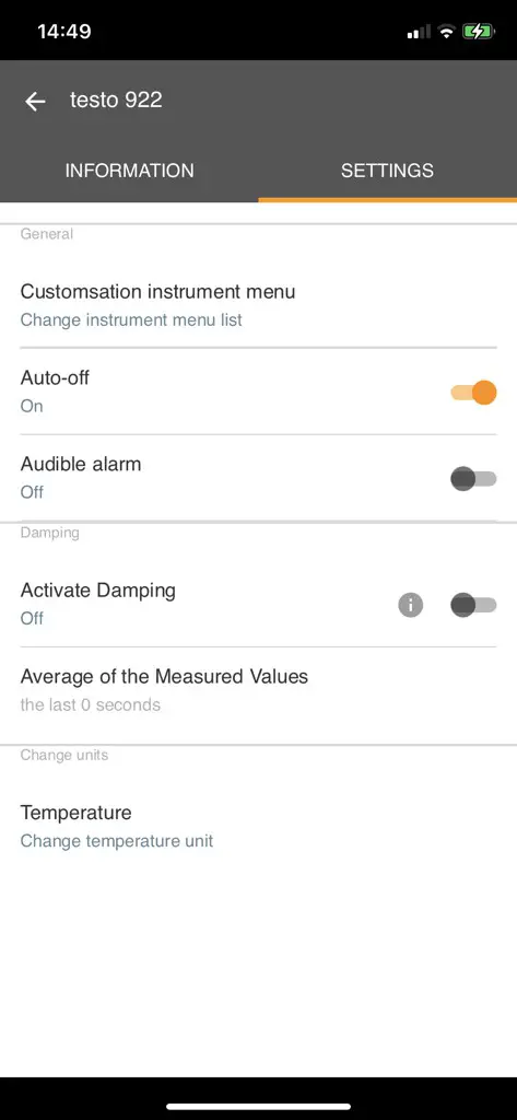 testo 545 Digital Lux Meter - Controls via testo Smart App 5