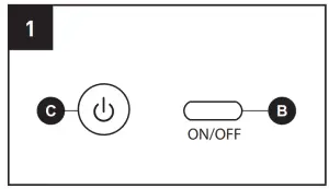 Turn the heater on or off
