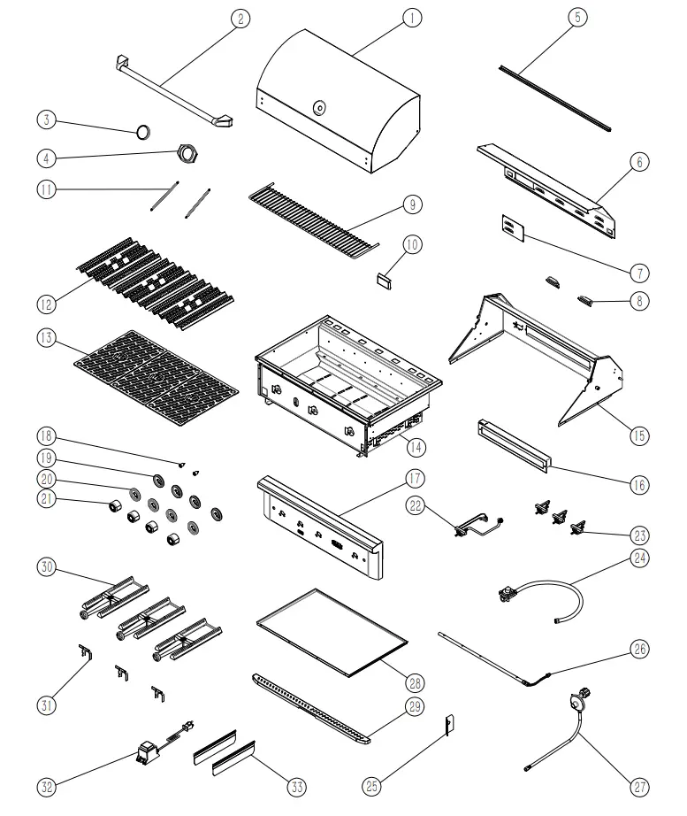 WILDFIRE WF-PRO30G-RH-LP Ranch PRO 30-Inch Black 304 SS Propane Gas Grill - Figure 17