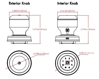 GeekTale K02 Smart Door Lock with Fingerprint and Keypad-dimensions