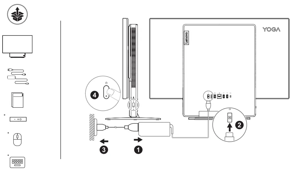 Lenovo Yoga AiO 7 27 Inch Touch Screen - package