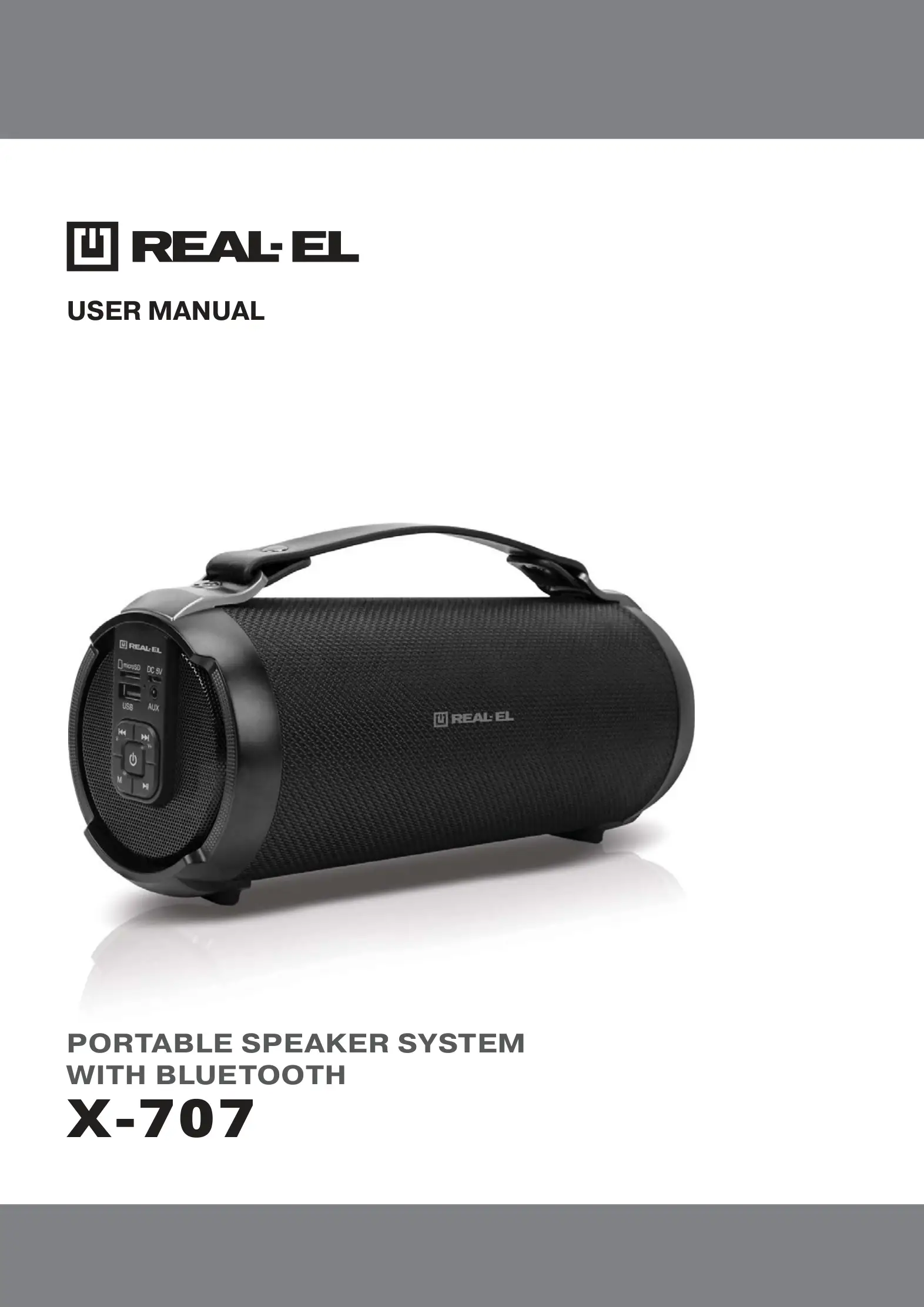 REAL-EL X-707 Portable Wireless Speaker System User Manual