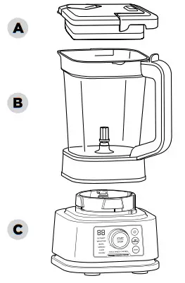 NINJA CO351B Series Foodi Power Blender and Processor System - parts