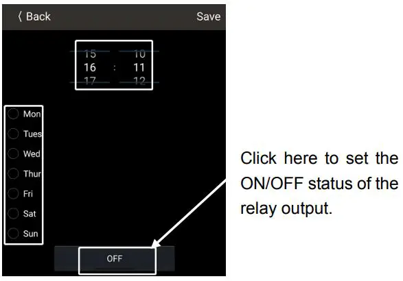 TOPENS TC186 WiFi Surveillance Built-in Relay Switch Camera User Manual - You can also set the timer