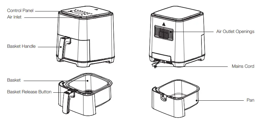 Galanz GLAFX606S215 Digital Air Fryer - figure 1