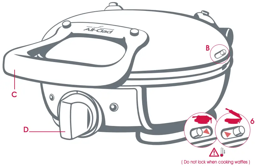 Do not lock when cooking waffles
